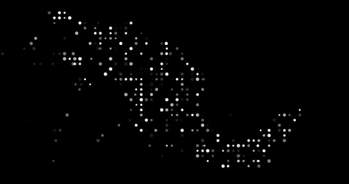 Mexico Map Formed by Color Grid