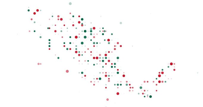 Creative Falling Dots Map of Mexico