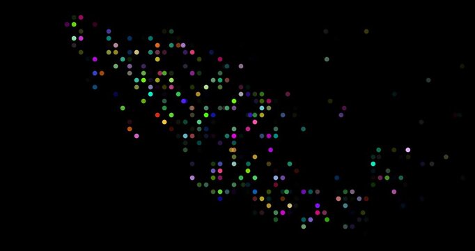Digital Map of Mexico with Falling Dots