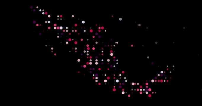 Falling Grid Circles Reveal Mexico Map