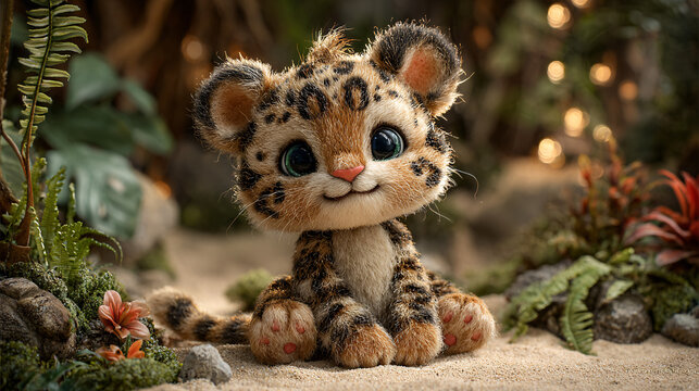 stuffed animal toy baby leopard