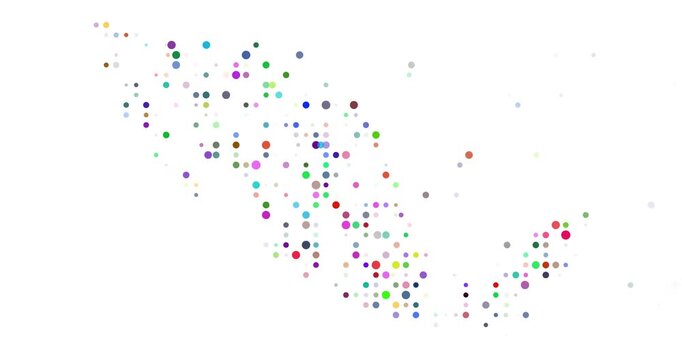 Mexico Map Formed by Color Grid