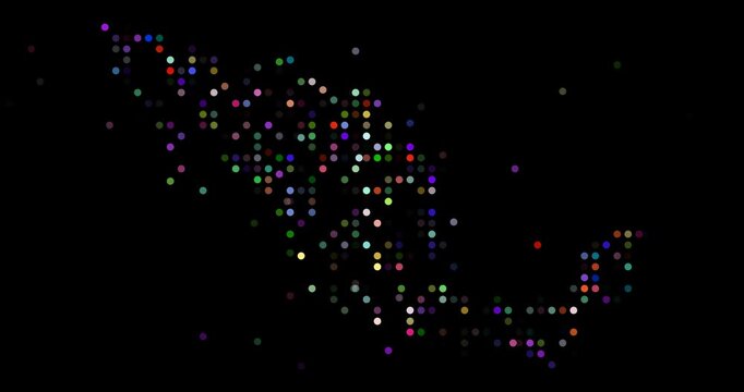 Mexico Shaped by Animated Particle Grid