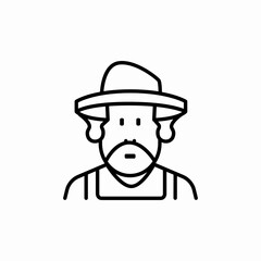 farmer man icon sign vector