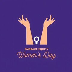 Obraz premium Women's day embrace equity celebrate equality international women's day empowerment symbol