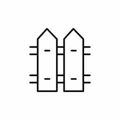 wooden fence icon sign vector