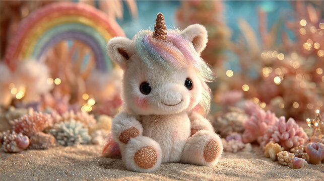 stuffed animal toy baby unicorn