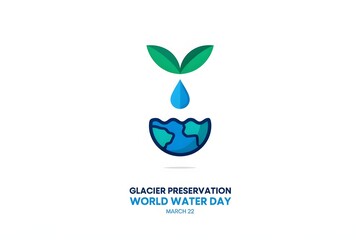 Obraz premium World water day glacier preservation awareness campaign for environmental sustainability