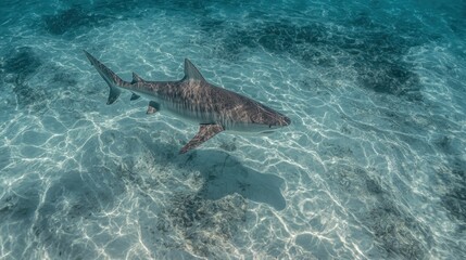 Shark in shallow water