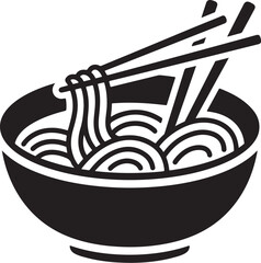 Noodle Bowl with Chopsticks Icon