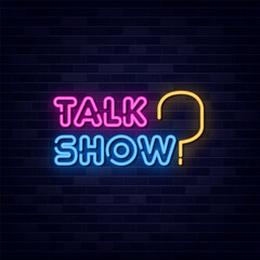 Talk Show Neon Sign Symbol