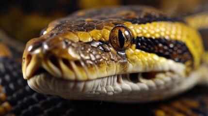 Obraz premium Close-up of a snake's head