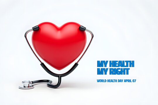 World health day april stethoscope heart healthcare awareness wellness checkup medical