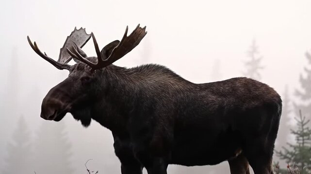bull elk in winter