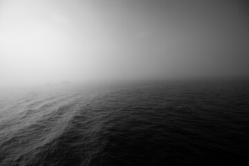 misty morning on the sea