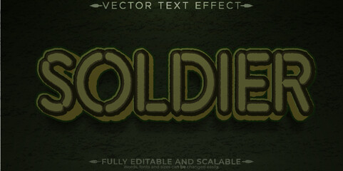 Soldier camo editable text effect, editable army and war text style