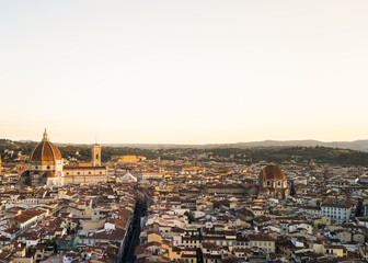 The cityscape of Florence with the cathedral of the Catholic Archdiocese of Florence, Italy. 
