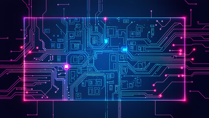 Fototapeta premium Futuristic Circuit Board Illustration
