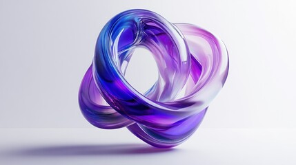 Abstract swirling rings in purple and blue