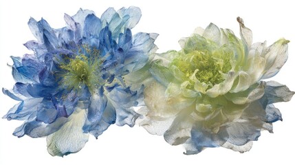 Delicate flowers in soft pastel hues