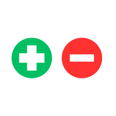 Plus and Minus icon vector.