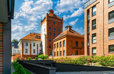 New houses construction in Gdansk, Poland. Residential house development