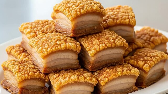 Crispy Fried Pork Belly Pieces