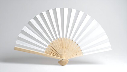 White paper fan, light background