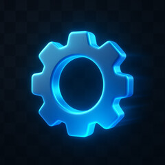 gears on blue background