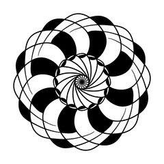 Fototapeta premium black and white abstract shapes