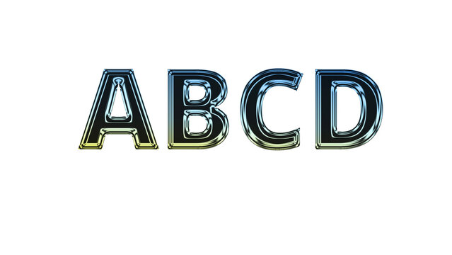 letters abcd on a blue png background