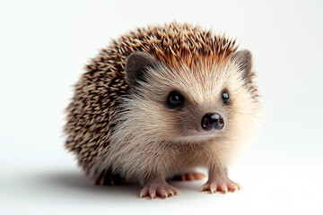 Obraz premium Cute hedgehog portrait: an adorable spiky animal with small, furry, prickly features