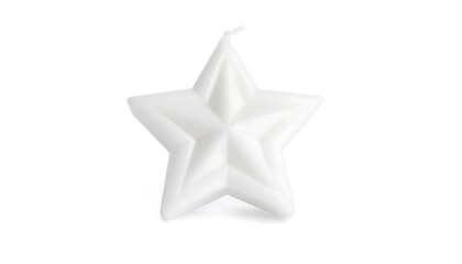 Obraz premium White star-shaped candle