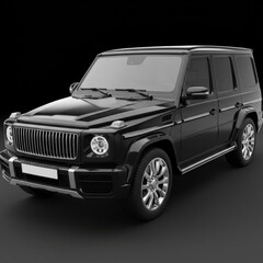 Black Luxury Suv Studio Shot