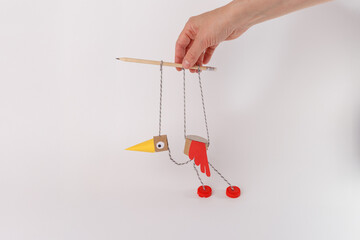 Creative DIY puppet with recyclable materials, ideal for educational, crafting, and...