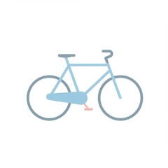 Fototapeta premium Light Blue Bicycle Illustration