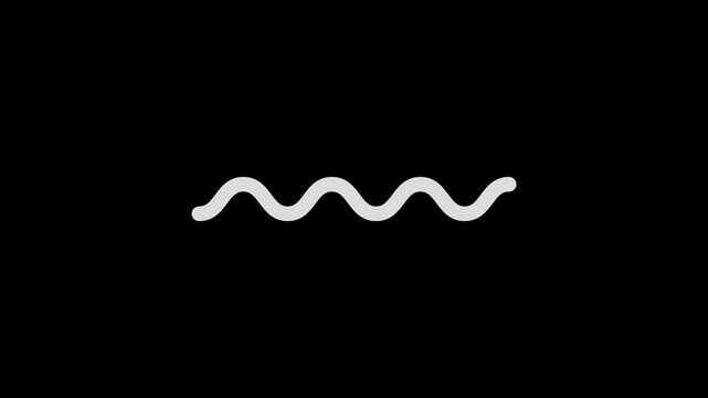 white wiggle like looping animation | transparent background