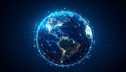 Globed Earth, connected by network