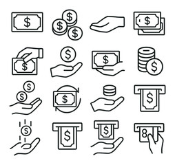 financial icon set