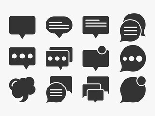 Blank empty speech bubbles vector illustration