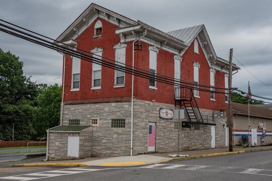 The Halifax Pennsylvania VFW Hall on a Cloudy Summer Day