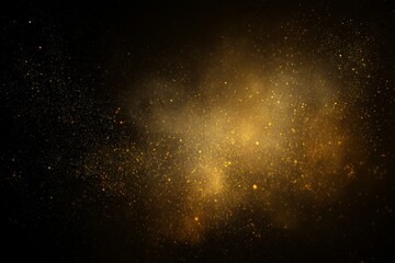Obraz premium Abstract Gold Dust: Evoking a sense of luxury and wonder with a mesmerizing display of golden particles against a contrasting dark background