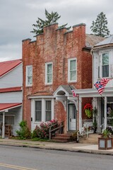 Historic Homes in Halifax Pennsylvania on a Cloudy Summer Day