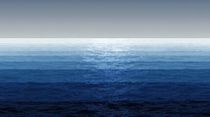Obraz premium Ocean layers, gradient blues