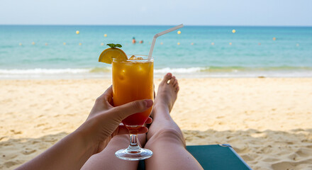 Relaxing on a Tropical Beach with a Cocktail, Personal View