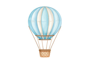Obraz premium Hot air balloon isolated on a transparent background.