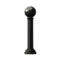 Black round post illustration flat vector design
