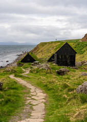 Fishing museum in Bolungarvik village by the arctic ocean near Isafjordur in Iceland