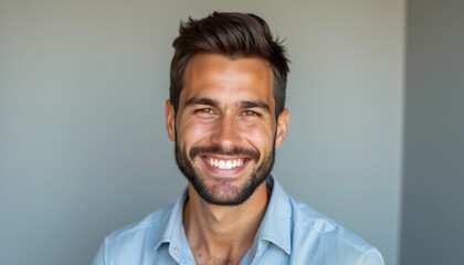 Cheerful young man with a radiant smile