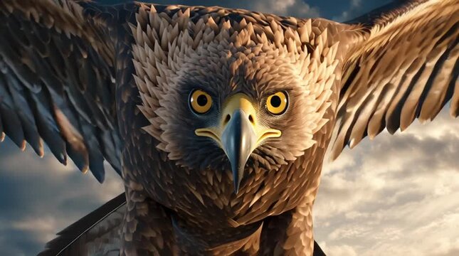 An Eagle Flying and Extending its sharp talons as if attacking generative ai